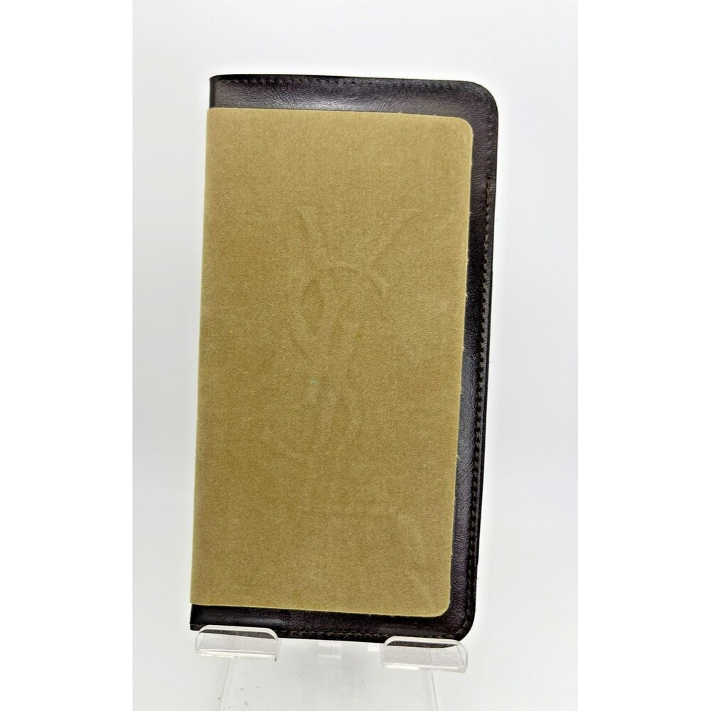 Yves Saint Laurent YSL Logo Suede Leather Glasses Case Beige – Authentic/79